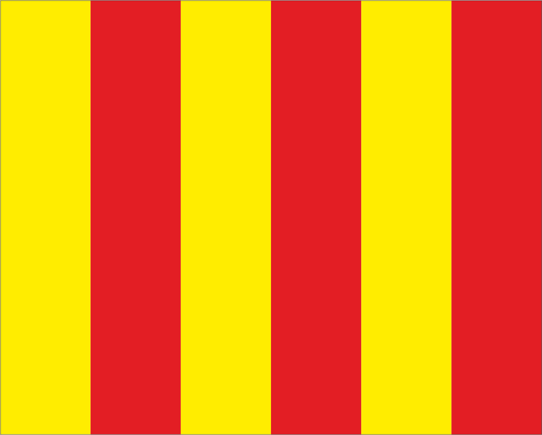 Red and Yellow Stripe 'OIL/ADHESION' Motocross Flag