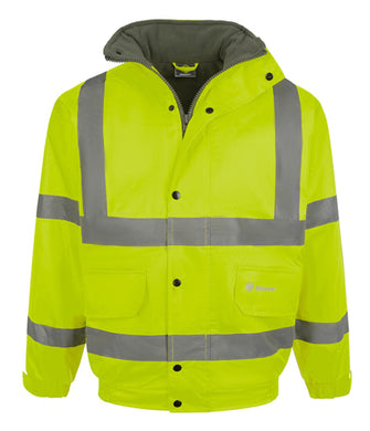 Hi-vis Fleece Lined Bomber Jacket