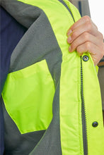 Hi-vis Fleece Lined Bomber Jacket