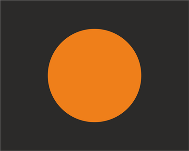 Black with Orange Disc 'MECHANICAL FAILURE' Road Race Flag