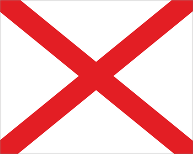 White with Red X 'RAIN ON TRACK' Motocross Flag